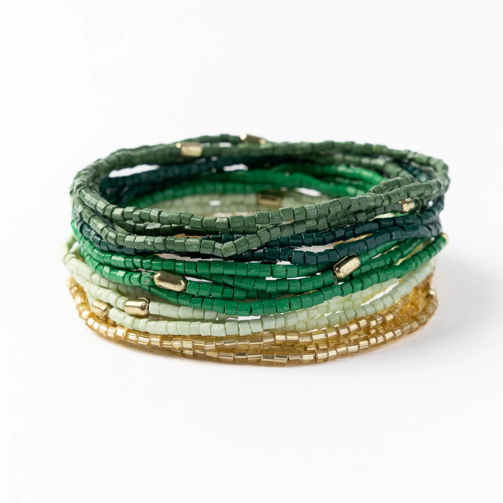 Chelsea 18 Strand Beaded Stretch Bracelet Set