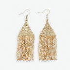 Lexie Solid Beaded Fringe Earrings