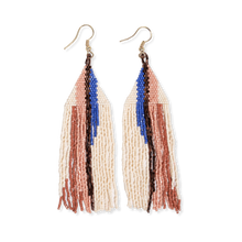 Camielle Sedona Abstract Stripe Fringe Earrings