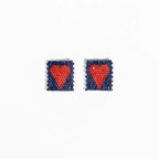 Kallie Heart Beaded Stud