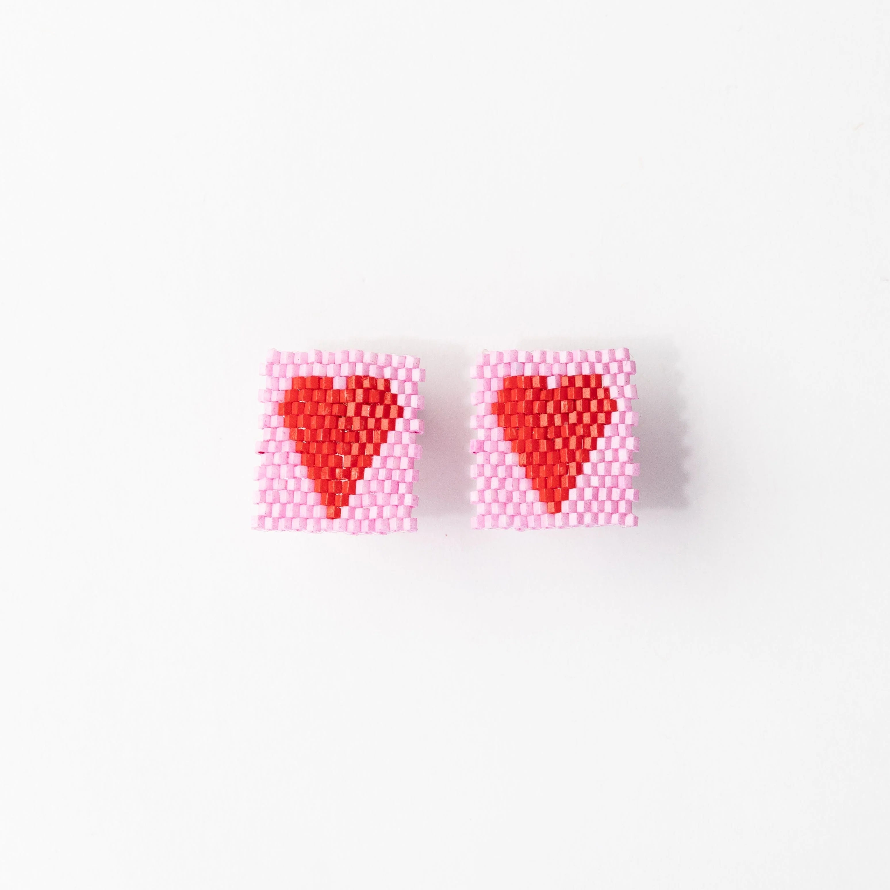 Kallie Heart Beaded Stud