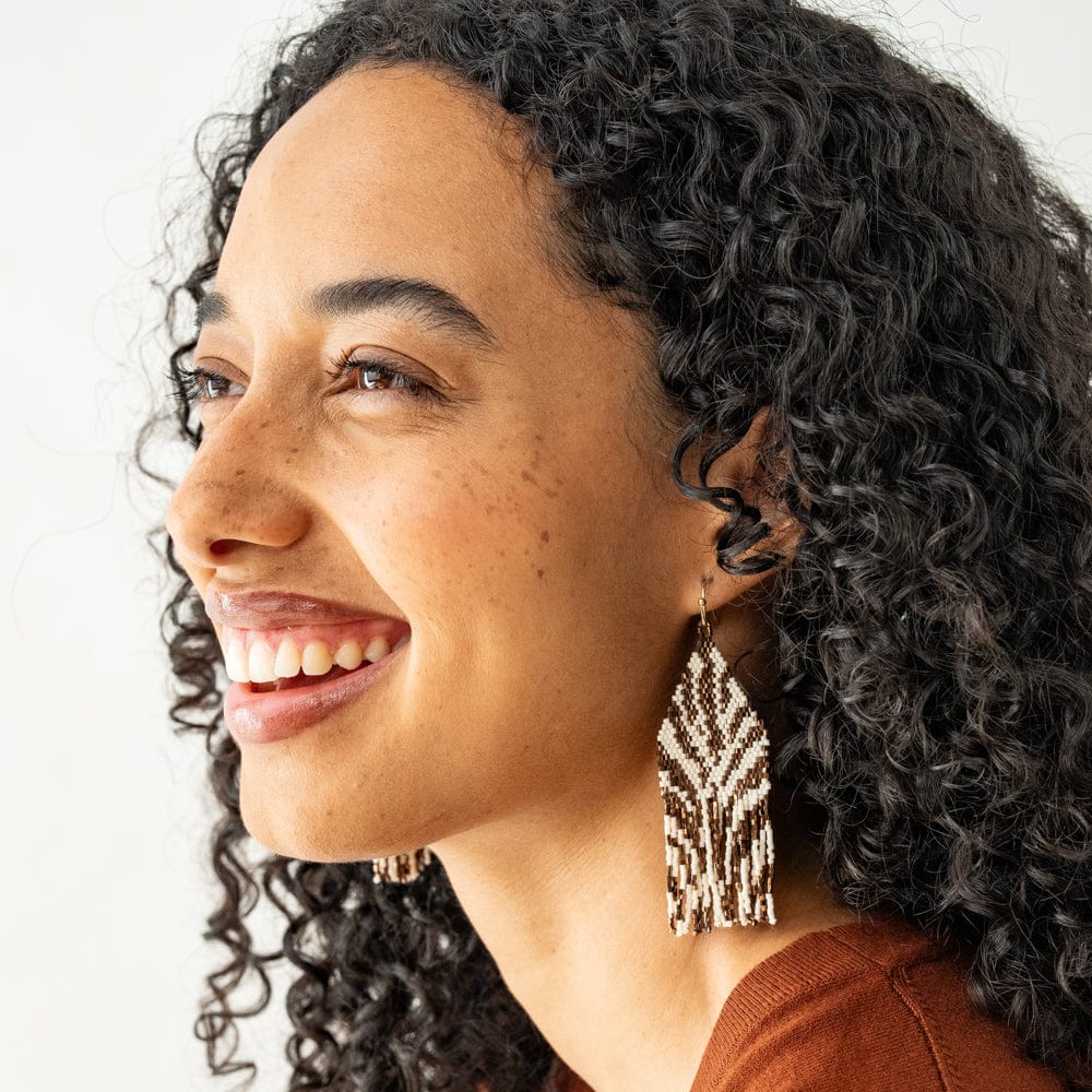 Beaded Fringe Earrings