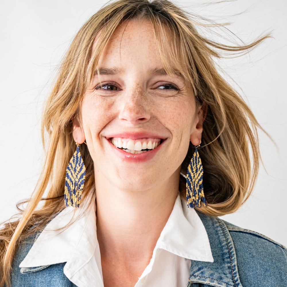 Beaded Fringe Earrings