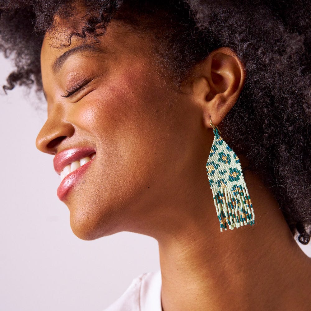 Beaded Fringe Earrings