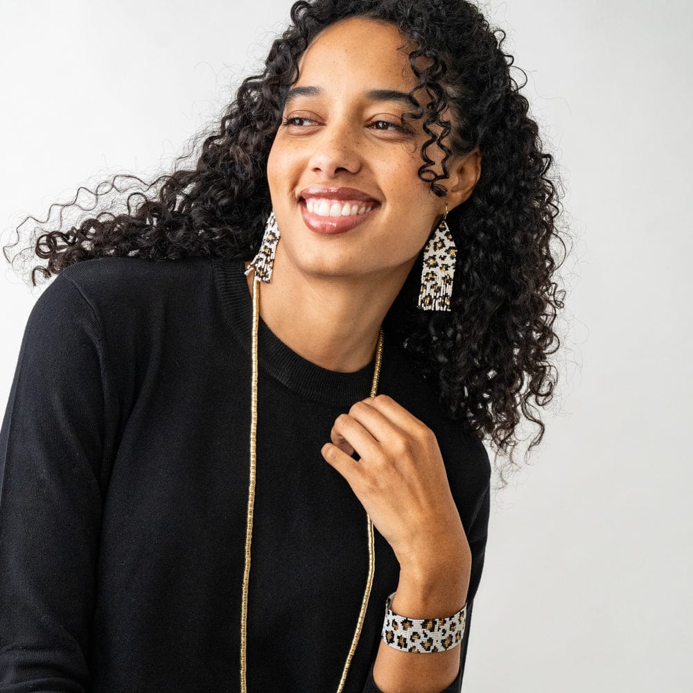 Beaded Fringe Earrings