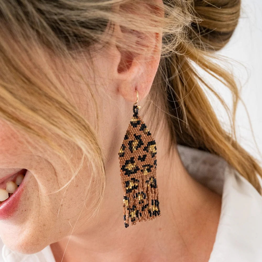 Beaded Fringe Earrings