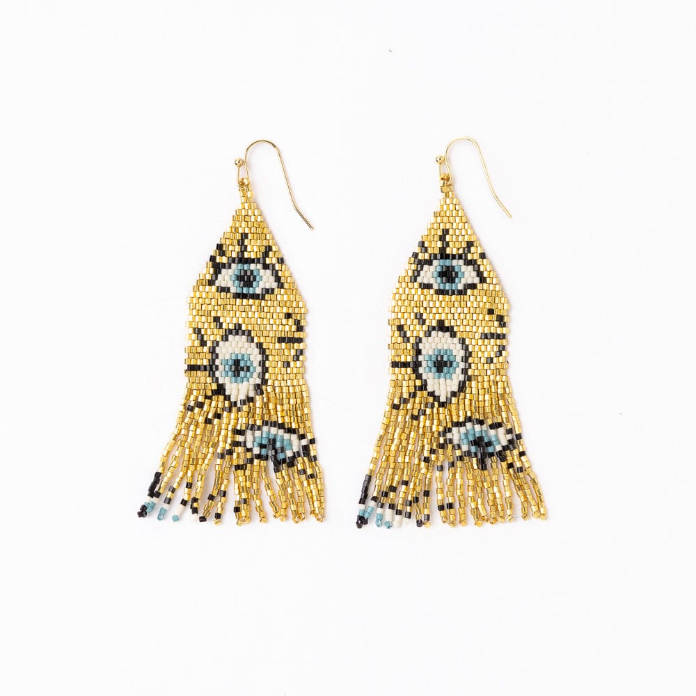 Beaded Fringe Earrings