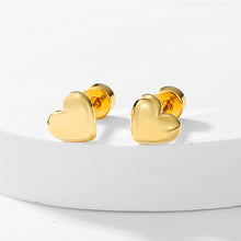 Tiny Gold Heart Studs