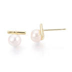 T-bar Pearl Stud