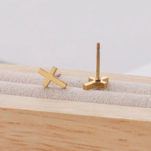 Gold Cross Studs