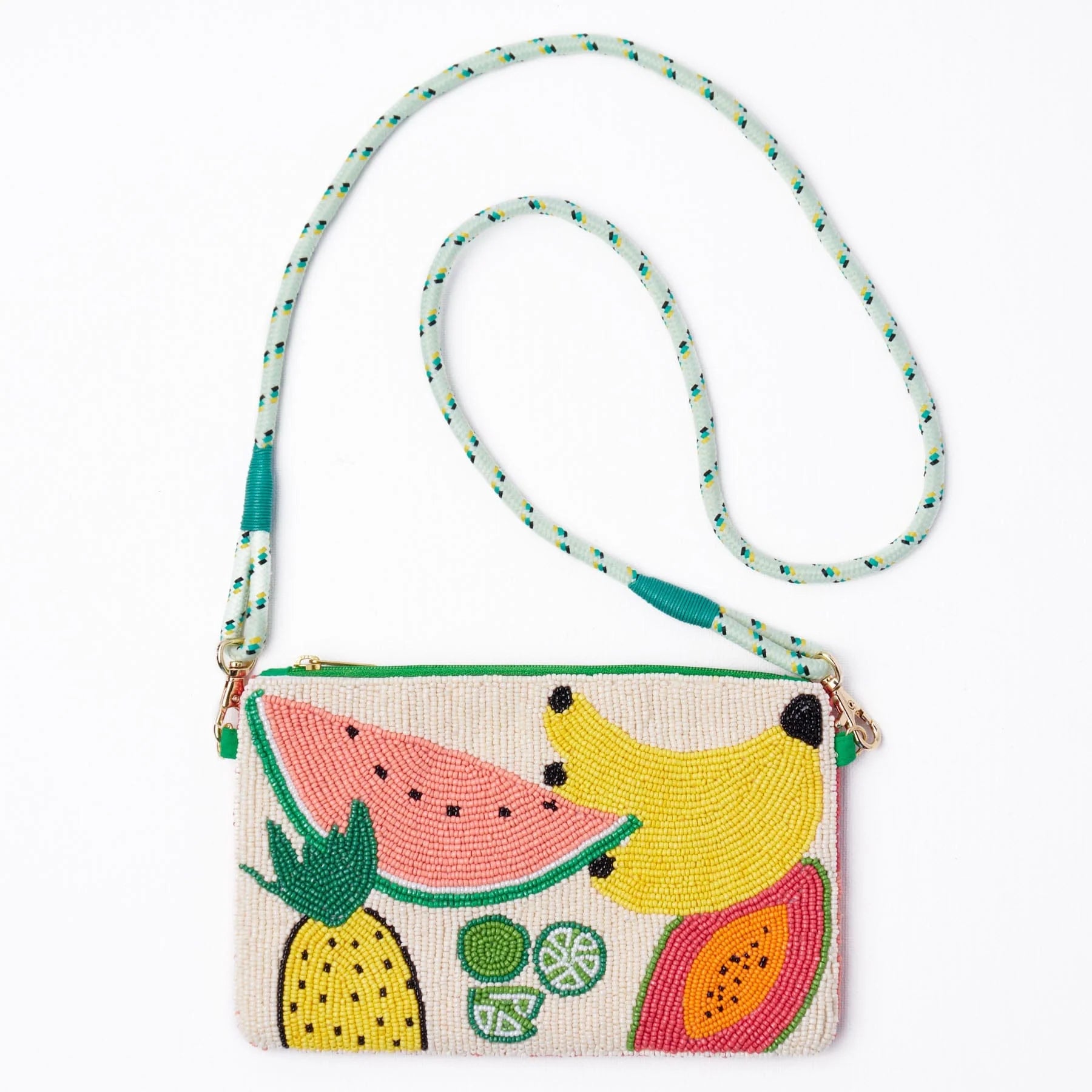 Leila Beaded Fruit Clutch