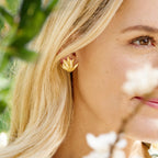 Gold Feather Burst Earrings | Susan Shaw