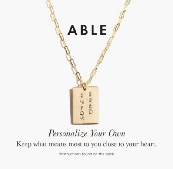 Personalized Novel Necklace