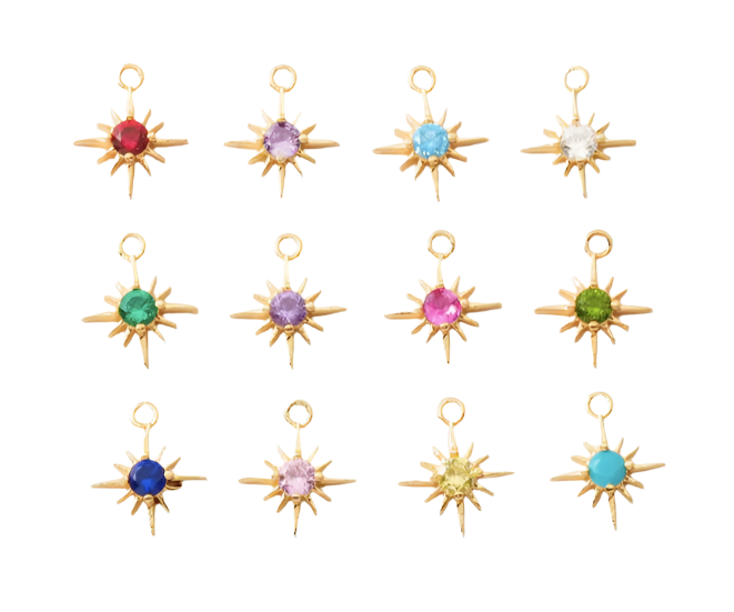 Star Birthstone Charm Collection