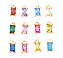 Baguette Birthstone Charm Collection