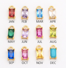 Baguette Birthstone Charm Collection