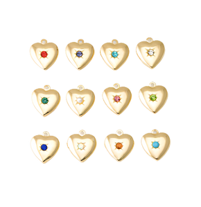 Heart Locket Birthstone Charm Collection