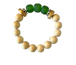 green stacking bracelets