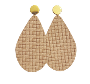 Blush basket weave with gold stud top