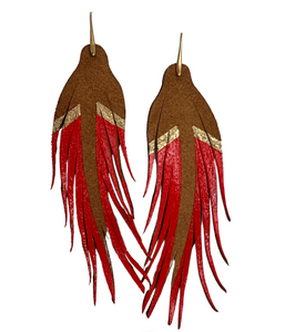 Red with Gold Feathers