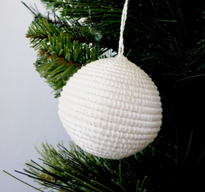 woven ball ornament
