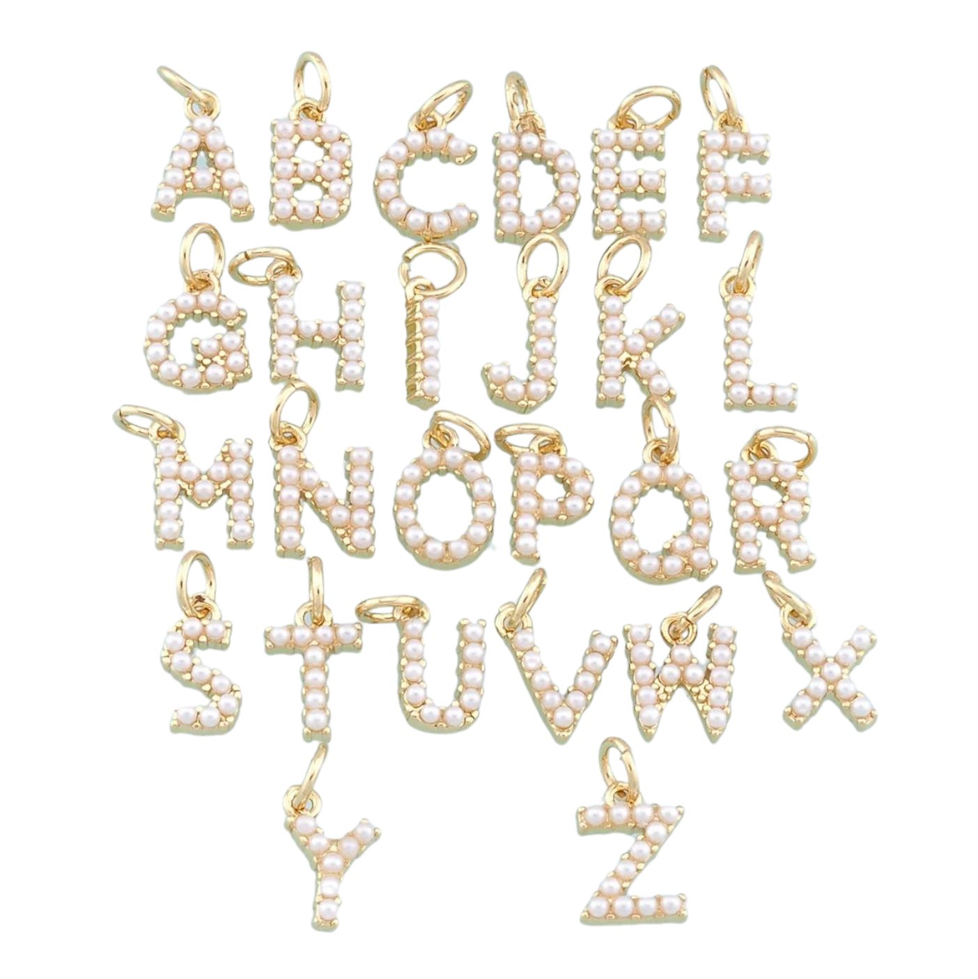 Pearl Letter Charm Collection