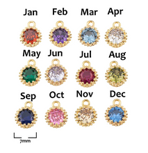 Round Birthstone Charms