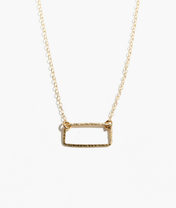 Floating Rectangle Shape Necklace