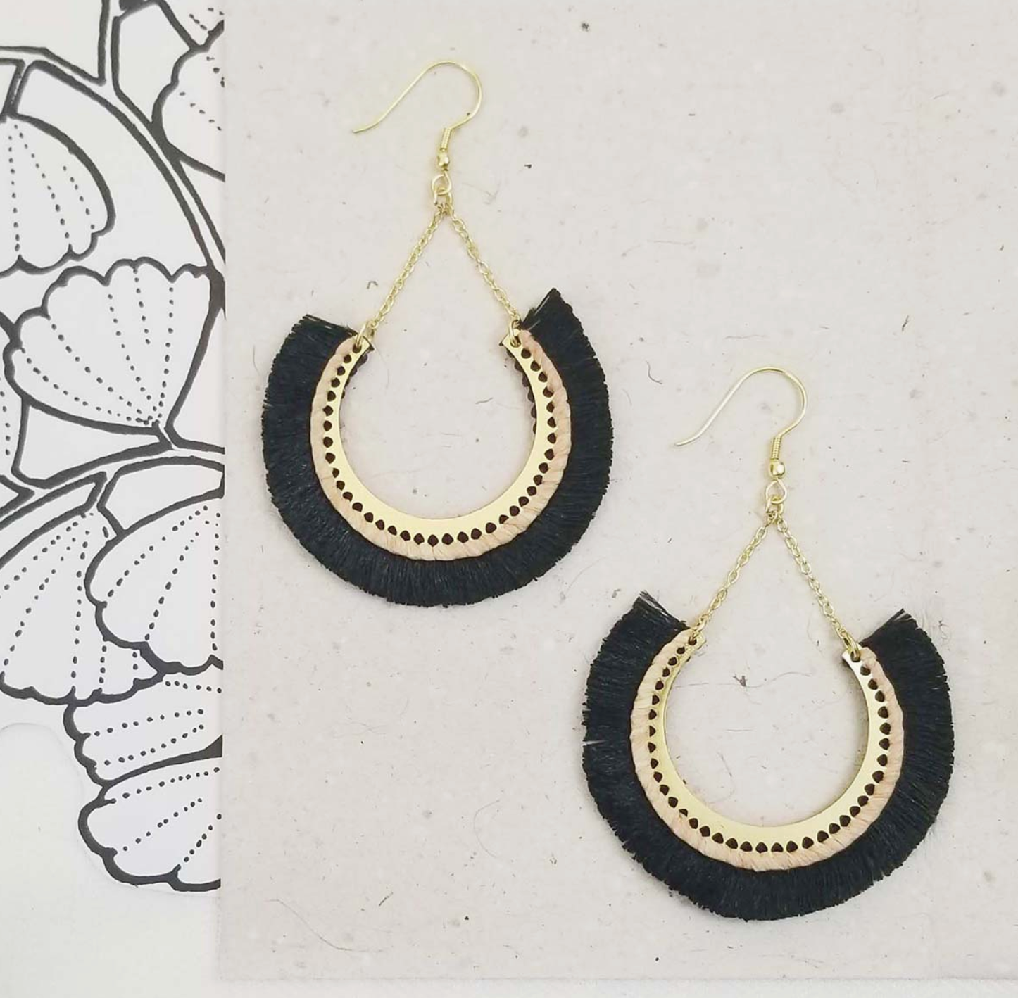 Contoured Fringe Earrings