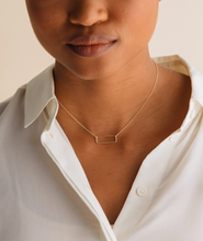 Floating Rectangle Shape Necklace