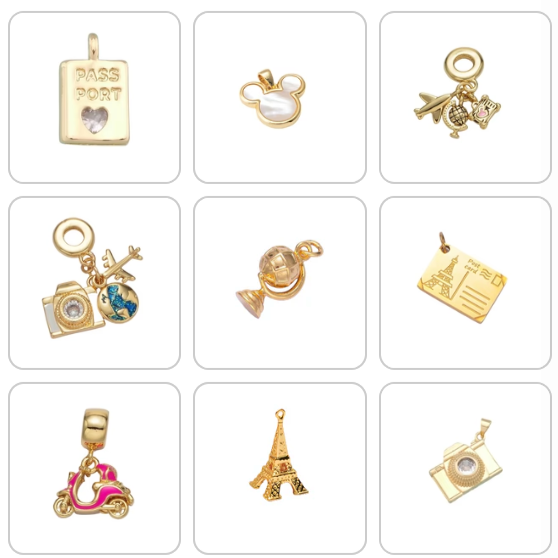 TRAVEL Charm Collection