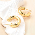 Shiny Gold Huggie