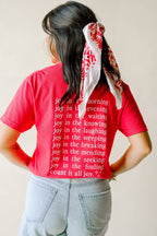 Count It All Joy Tee | Cherry Red