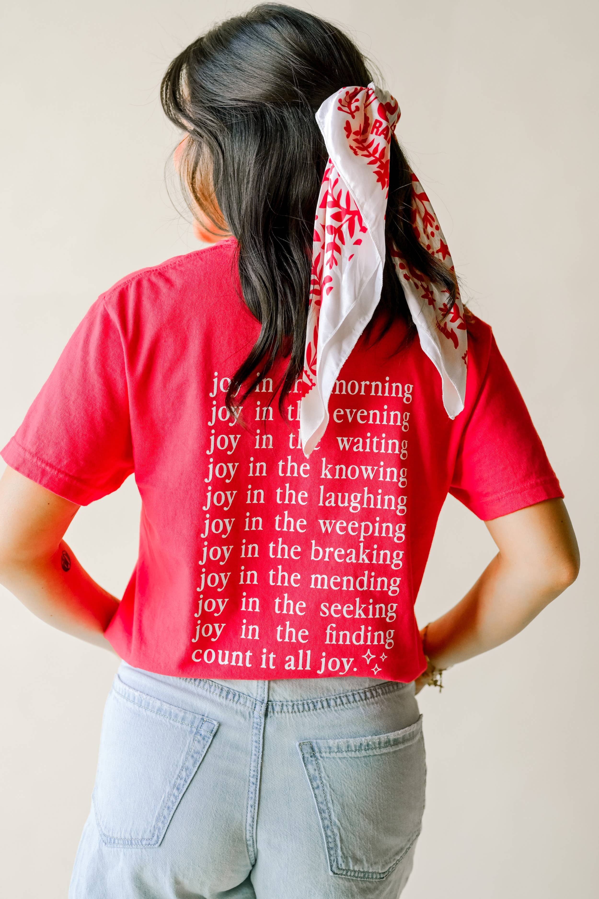 Count It All Joy Tee | Cherry Red