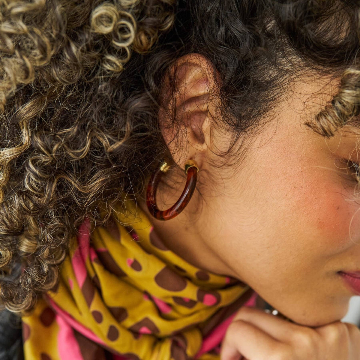 Winona Resin Hoop Earrings