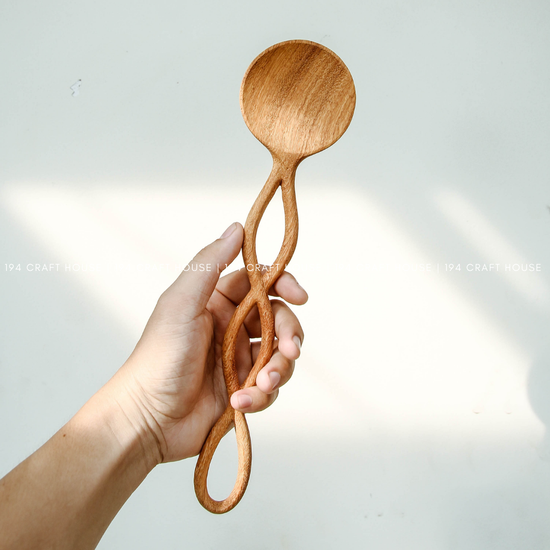 Twisted Handle Wooden Spoon