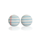 Notebook Fabric Button Earrings