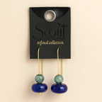 Refined Glass Stacked Threader - Teal/Blue/Gold