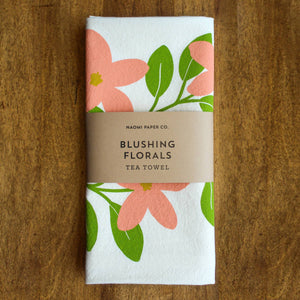 Blushing Florals Tea Towel