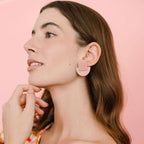 Pink Dome Earrings