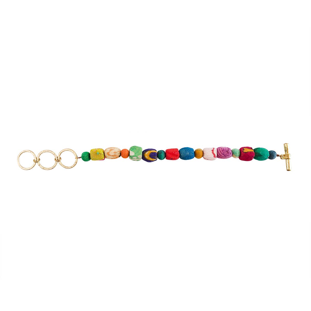 Kantha Shapes Toggle Bracelet