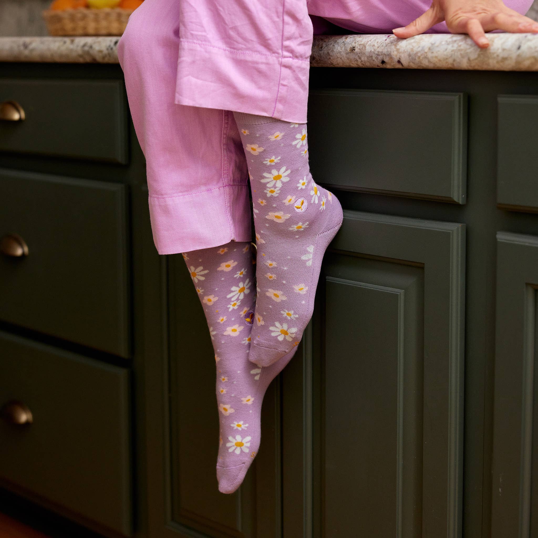 Socks that Plant Trees (Lavender Daisies)