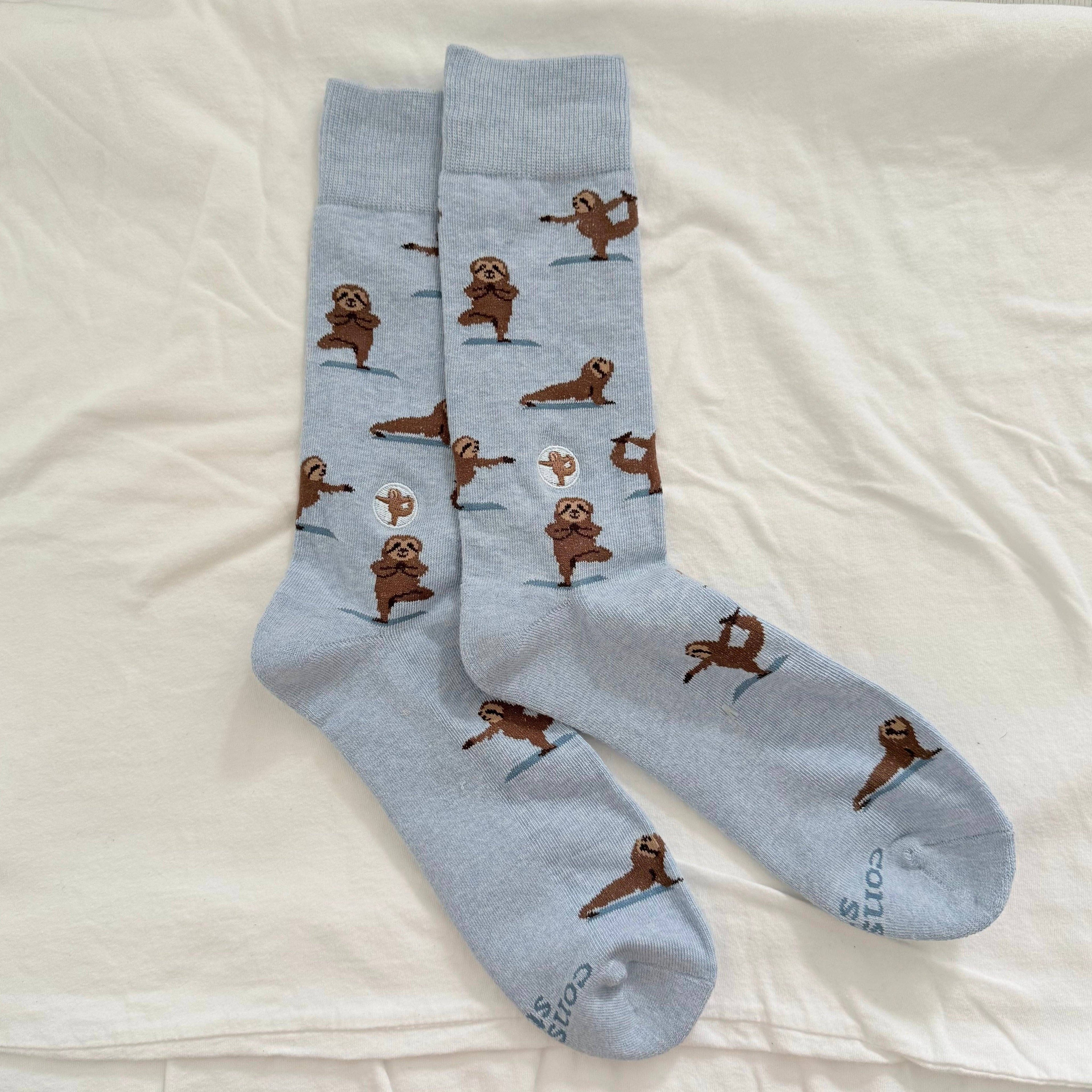 Support Mental Health Socks - Blue Sloths