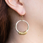 Dangling Circlet Hoops - Mixed Metal