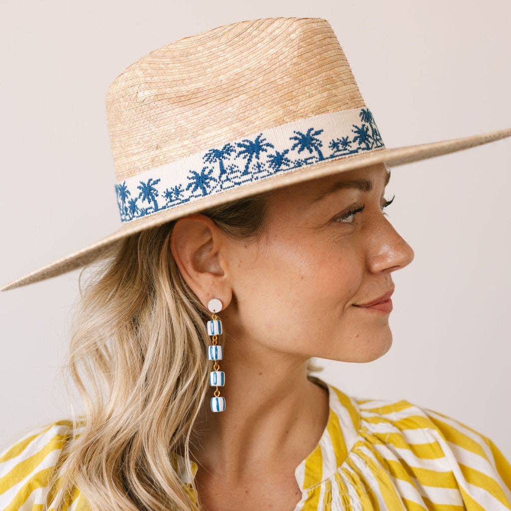 Blue Sofia Drop Earrings