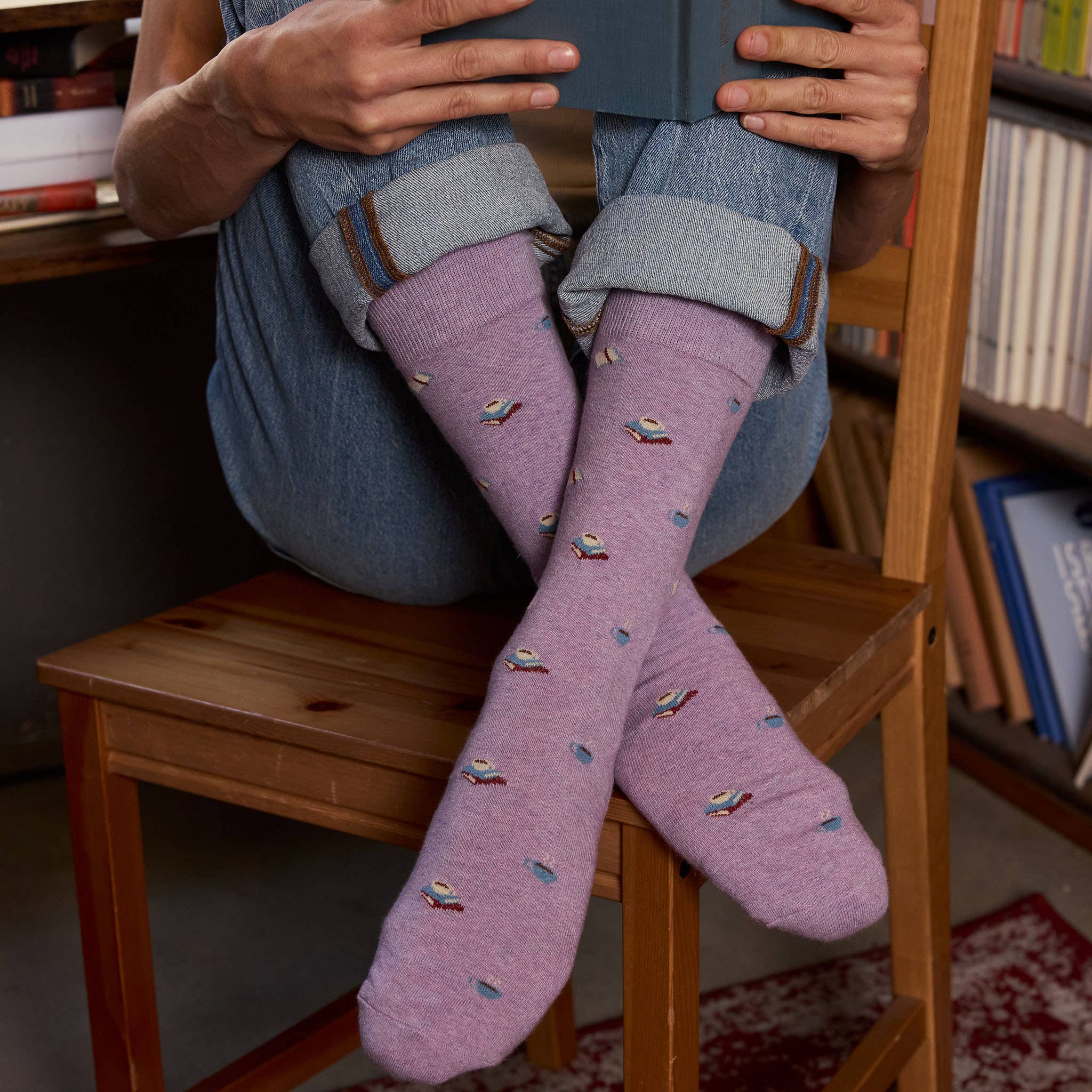 Socks that Give Books (Purple Books and Mugs)