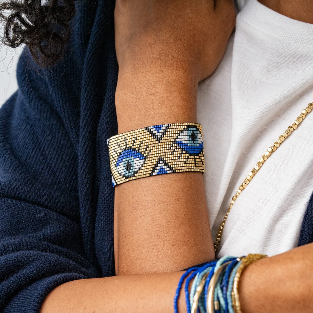 Brooklyn Eye Beaded Luxe Stretch Bracelet