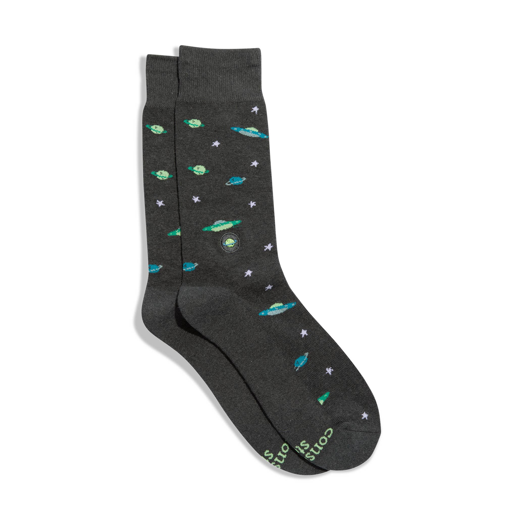 Socks that Support Space Exploration (Galactic Gray)