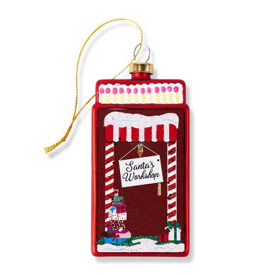 Santa's Workshop Matchbook Ornament