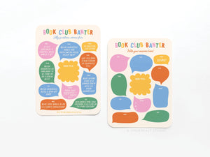 Book Club Book Review Cards